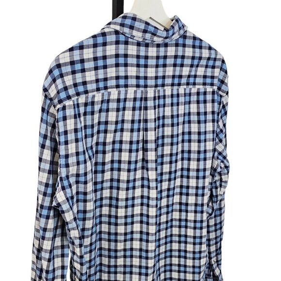 Johnnie-O Mens Long Sleeve Button Down Plaid Shirt Size Large Blue Lined - Picture 5 of 7